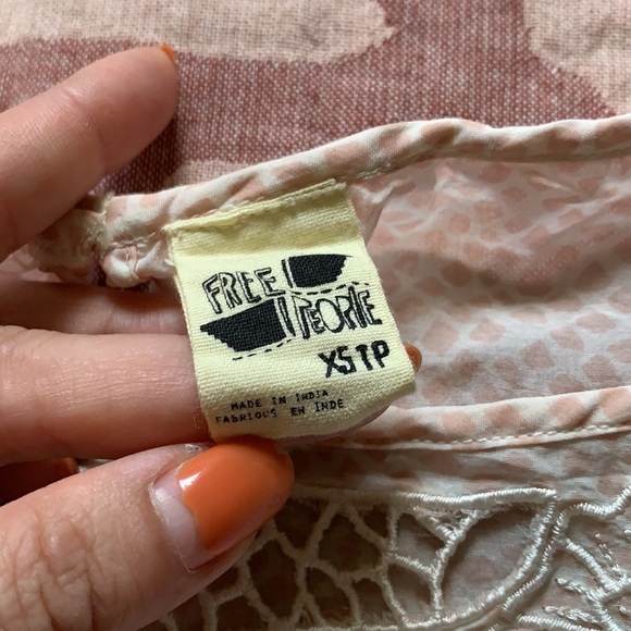 Free People Sheer Butterfly Sleeve Top - Picture 2 of 4